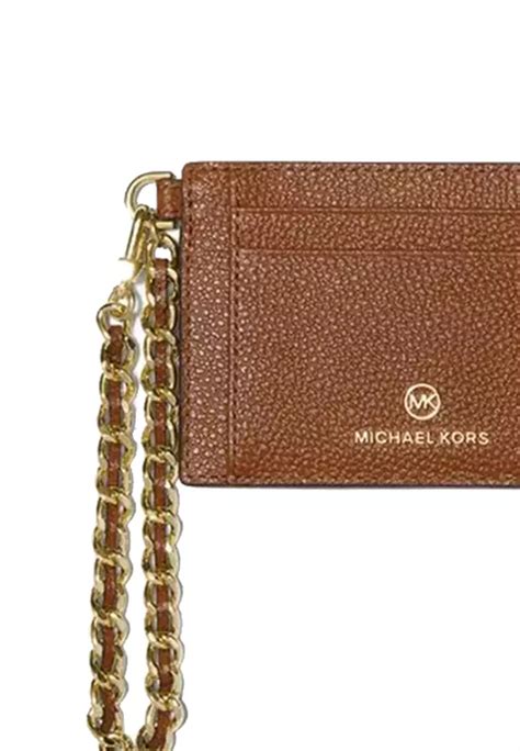 michael kors kartenhalter mit kette|Small Pebbled Leather Chain Card Case .